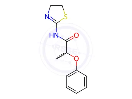 Chemical structure of N-(4,5-Dihydrothiazol-2-yl)-2-phenoxypropanamide