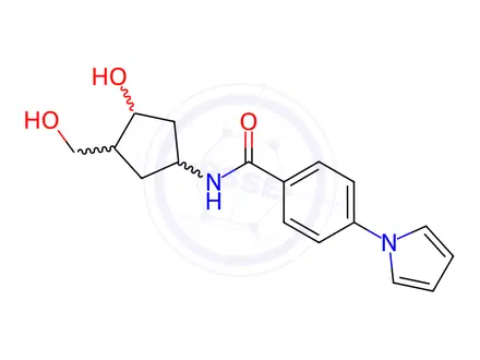 Chemical structure of N-(3-Hydroxy-4-(hydroxymethyl)cyclopentyl)-4-(1H-pyrrol-1-yl)benzamide