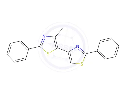 Chemical structure of 4-Methyl-2-phenyl-5-(2-phenyl-1,3-thiazol-4-yl)-1,3-thiazole