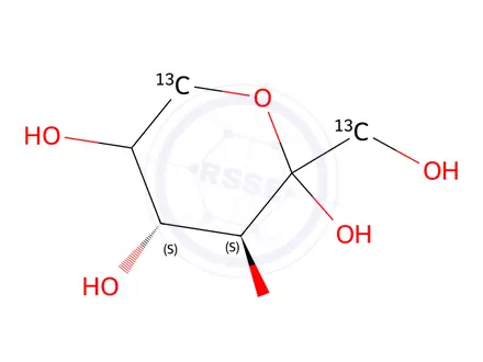 Chemical structure of D-Fructose-1,6 13C2