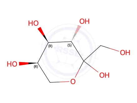 Chemical structure of D(-)-Fructose