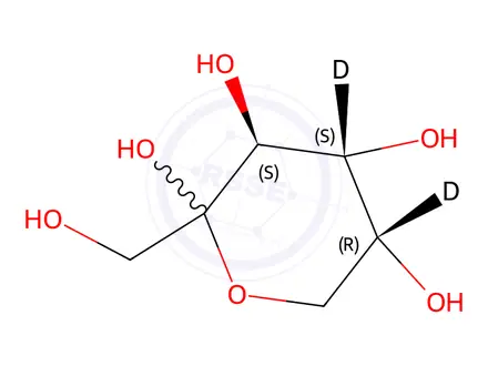 Chemical structure of D-[4,5-2H2]fructose