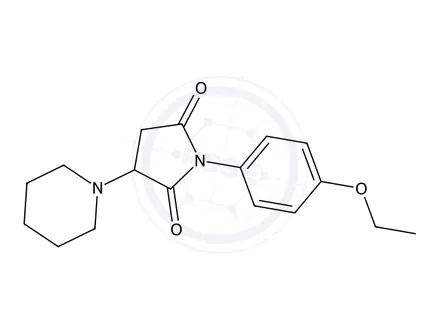 Chemical structure of 1-(4-Ethoxyphenyl)-3-(piperidin-1-yl)pyrrolidine-2,5-dione