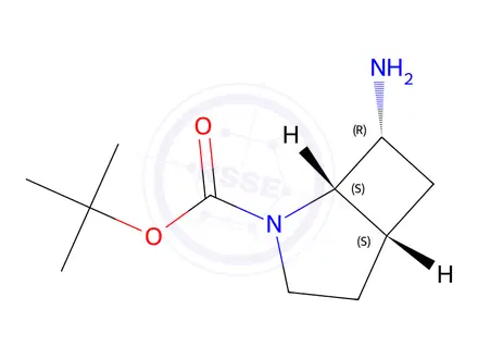 Chemical structure of Rel-tert-butyl (1S,5S,7R)-7-amino-2-azabicyclo[3.2.0]heptane-2-carboxylate