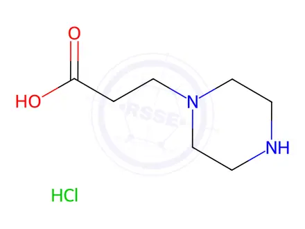 Chemical structure of 3-(Piperazin-1-yl)propanoic acid hydrochloride