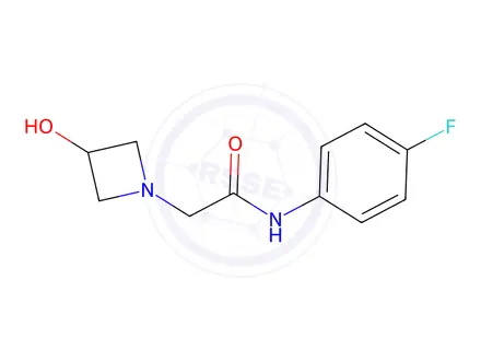 Chemical structure of n-(4-fluorophenyl)-2-(3-hydroxyazetidin-1-yl)acetamide