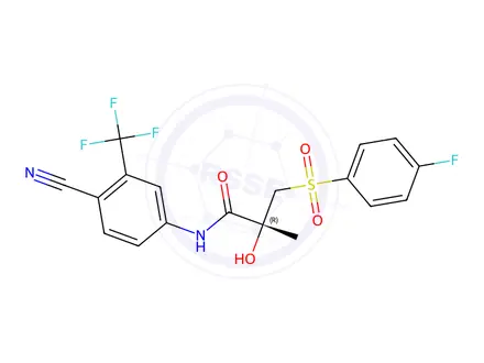 Chemical structure of (R)-(-)Bicalutamide