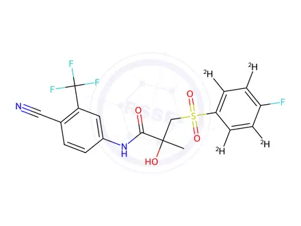 Chemical structure of Bicalutamide-d4