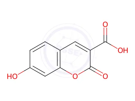 Chemical structure of 7-Hydroxycoumarin-3-carboxylic Acid