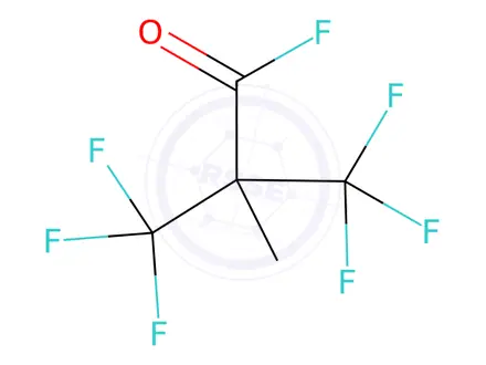 Chemical structure of 2,2-Bis(trifluoromethyl)propionyl Fluoride