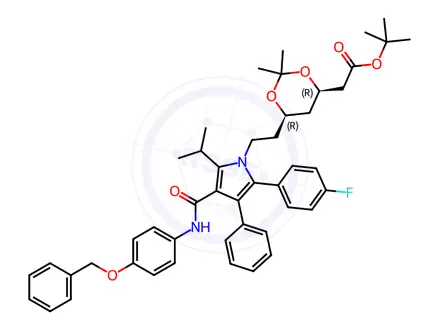 Chemical structure of 4-Benzyloxy Atorvastatin Acetonide tert-Butyl Ester