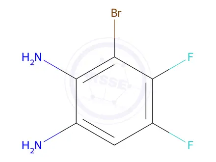 Chemical structure of 3-bromo-4,5-difluoro-1,2-diaminobenzene