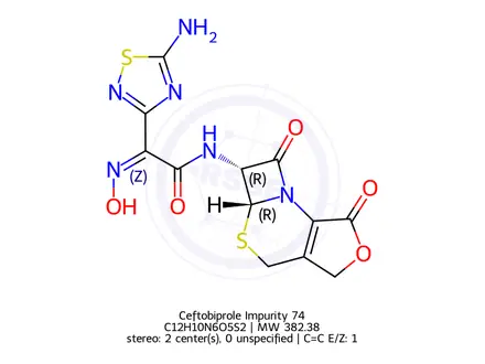 Chemical structure of Ceftobiprole Impurity 74