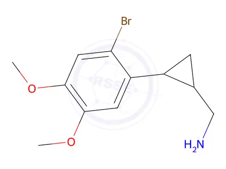 Chemical structure of (2-(2-Bromo-4,5-dimethoxyphenyl)cyclopropyl)methanamine