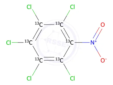 Chemical structure of Pentachloronitrobenzene-13C6