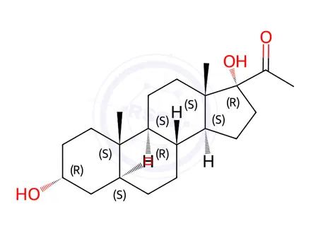Chemical structure of 17-Hydroxyallopregnanolone
