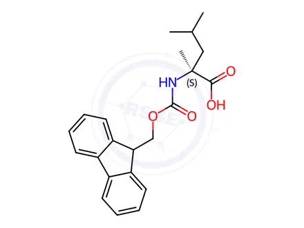 Chemical structure of Fmoc-α-methyl-L-Leucine