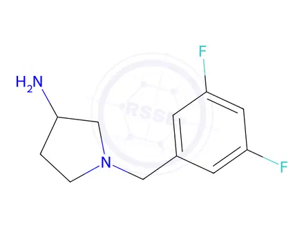 Chemical structure of 1-[(3,5-difluorophenyl)methyl]pyrrolidin-3-amine