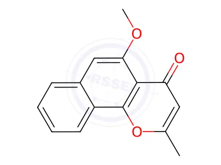 Chemical structure of 2-Methyl-5-methoxy-4H-naphtho[1,2-b]pyran-4-one
