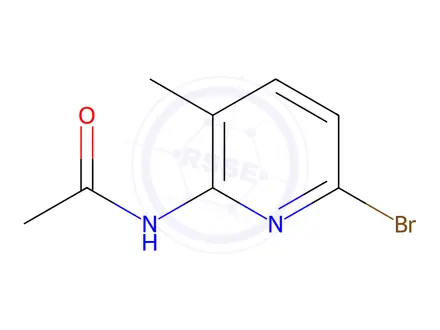 Chemical structure of N-(6-bromo-3-methylpyridin-2-yl)acetamide