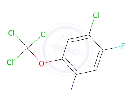 Chemical structure of 1-Chloro-2-fluoro-4-nitro-5-(trichloromethoxy)benzene