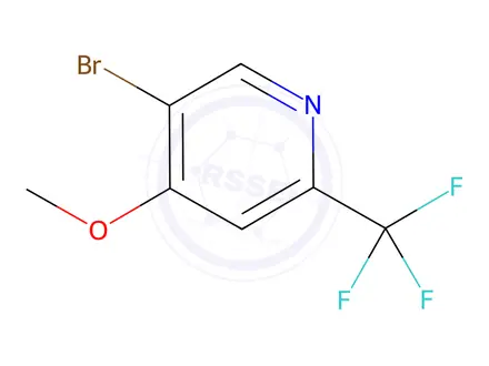 Chemical structure of 5-Bromo-4-methoxy-2-(trifluoromethyl)pyridine