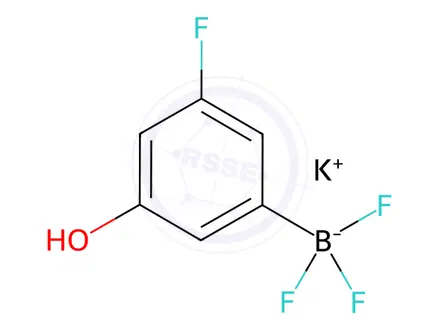 Chemical structure of Potassium trifluoro(3-?fluoro-?5-?hydroxyphenyl)?boranuide