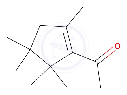 Chemical structure of 1,3,3,4,4-Pentamethyl-2-acetyl-1-cyclopentene