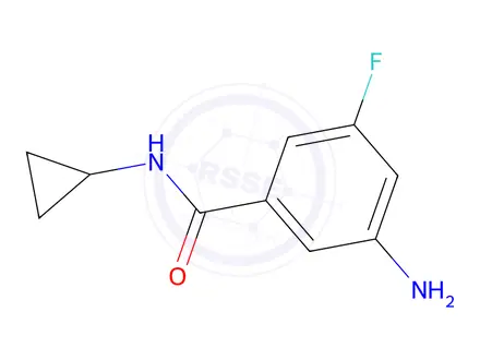 Chemical structure of 3-Amino-N-cyclopropyl-5-fluorobenzamide