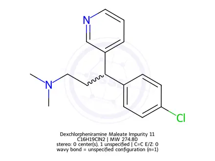 Chemical structure of Dexchlorpheniramine Maleate Impurity 11