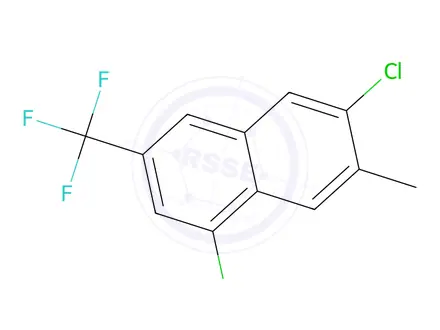 Chemical structure of 1,6-Dichloro-7-methyl-3-(trifluoromethyl)naphthalene
