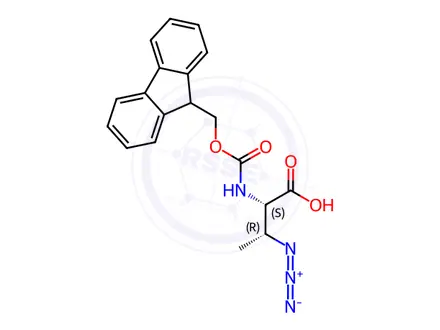 Chemical structure of (2S,3R)-Fmoc-Abu(3-N3)-OH