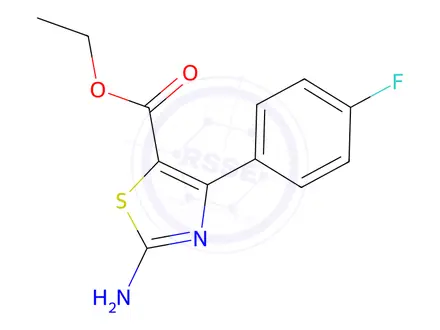 Chemical structure of Ethyl 2-amino-4-(4-fluorophenyl)thiazole-5-carboxylate