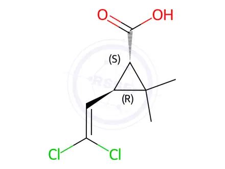 Chemical structure of Permethrin Impurity 12(trans-Permethric acid)