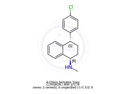 Chemical structure of 4-Chloro Sertraline Trans