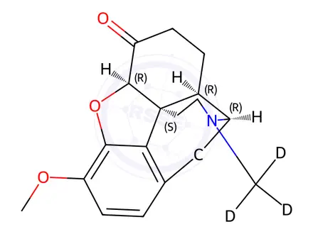Chemical structure of HYDROCODONE D3