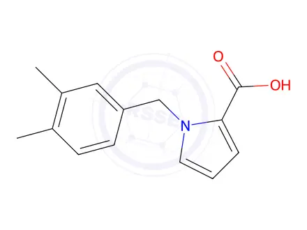 Chemical structure of 1-[(3,4-dimethylphenyl)methyl]-1h-pyrrole-2-carboxylic acid