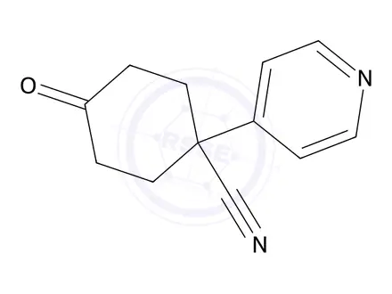 Chemical structure of 4-Oxo-1-(pyridin-4-yl)cyclohexane-1-carbonitrile