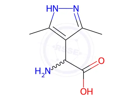 Chemical structure of Amino-(3,5-dimethyl-1H-pyrazol-4-yl)-acetic acid