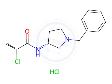 Chemical structure of n-(1-Benzylpyrrolidin-3-yl)-2-chloropropanamide hydrochloride