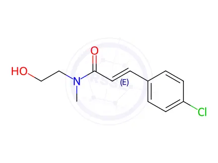 Chemical structure of 3-(4-Chlorophenyl)-N-(2-hydroxyethyl)-N-methylpropenamide