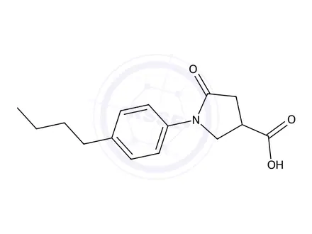 Chemical structure of 1-(4-Butylphenyl)-5-oxopyrrolidine-3-carboxylic acid