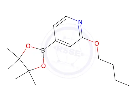 Chemical structure of 2-butoxy-4-(4,4,5,5-tetramethyl-1,3,2-dioxaborolan-2-yl)pyridine