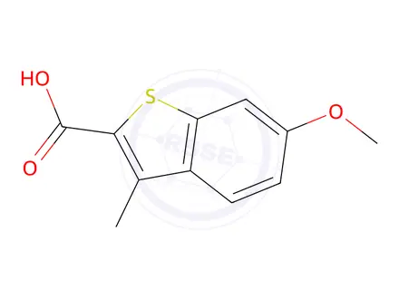Chemical structure of 6-Methoxy-3-methyl-benzo[b]thiophene-2-carboxylic acid
