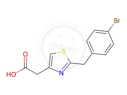 Chemical structure of 2-(4-Bromobenzyl)thiazole-4-acetic acid