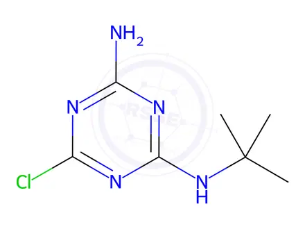 Chemical structure of Terbuthylazine-desethyl