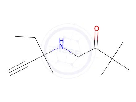 Chemical structure of 3,3-Dimethyl-1-((3-methylpent-1-yn-3-yl)amino)butan-2-one