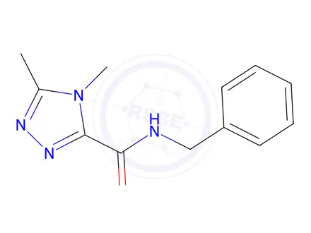 Chemical structure of N-benzyl-4,5-dimethyl-4H-1,2,4-triazole-3-carboxamide