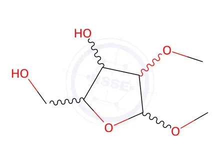 Chemical structure of Methyl 2-O-methyl-α-D-xylofuranoside