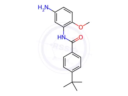 Chemical structure of N-(5-Amino-2-methoxyphenyl)-4-(tert-butyl)-benzamide